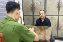 Đối tượng Nguyễn Thanh Tùng tại cơ quan điều tra.