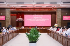 Quang cảnh buổi làm việc. (Ảnh: Văn Điệp/TTXVN)
