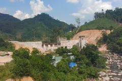 Thủy điện Đak Robaye khi đang xây dựng. (Nguồn: Báo Kon Tum)