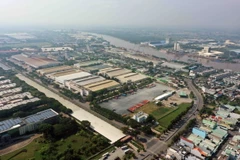 Hiện nay, tỉnh Long An có 37 khu công nghiệp và 59 cụm công nghiệp được phê duyệt, tổng diện tích là 15.000ha. (Ảnh: Vũ Sinh/TTXVN)