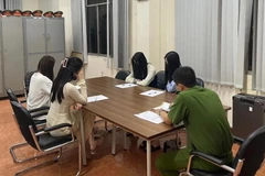 Các đối tượng tại cơ quan công an. (Nguồn: Bộ Công an)