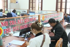Người dân làm thủ tục tại Bảo hiểm Xã hội tỉnh Gia Lai. (Ảnh: TTXVN phát)