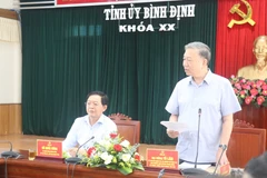 Đại tướng Tô Lâm phát biểu tại Hội nghị. (Ảnh: Sỹ Thắng/TTXVN)
