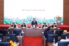 Chủ tịch Quốc hội Vương Đình Huệ phát biểu tại buổi lễ. (Ảnh: An Đăng/TTXVN)