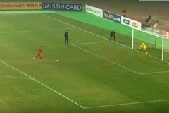 Lượt đá luân lưu 11m của U23 Việt Nam trong trận tứ kết với U23 Iraq. (Nguồn: AFC)