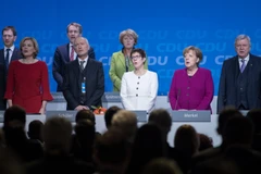 Thủ tướng Đức Angela Merkel và ban lãnh đạo CDU. (Nguồn: AFP)