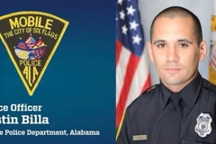 Sỹ quan cảnh sát Justin Billa, thuộc Sở Cảnh sát Mobile. (Nguồn: twitter.com/NYPD30Pct)