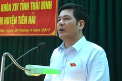 Ông Nguyễn Hồng Diên, Ủy viên Trung ương Đảng, Bí thư Tỉnh ủy, Chủ tịch Ủy ban Nhân dân tỉnh, Trưởng đoàn đại biểu Quốc hội tỉnh Thái Bình. (Ảnh: Thu Hoài/TTXVN)