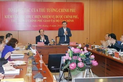 Quang cảnh buổi làm việc. (Ảnh: Văn Điệp/TTXVN)