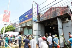 Hiện trường vụ hỏa hoạn. (Nguồn: Vietnam+)