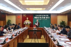 Phiên họp của Ủy ban Kiểm tra Trung ương. (Ảnh: Phương Hoa/TTXVN)