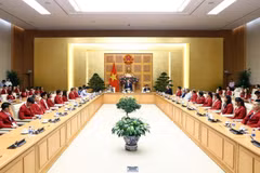 Quang cảnh buổi gặp mặt. (Ảnh: Thống Nhất/TTXVN)