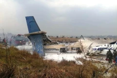 Hiện trường vụ rơi máy bay. (Nguồn: twitter.com/amritna)