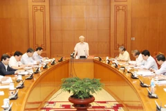 Tổng Bí thư Nguyễn Phú Trọng, Trưởng Ban Chỉ đạo Trung ương về phòng, chống tham nhũng phát biểu chỉ đạo cuộc họp. (Ảnh: Trí Dũng/TTXVN)