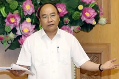 Thủ tướng Chính phủ Nguyễn Xuân Phúc, Trưởng Ban Chỉ đạo phát biểu tại phiên thảo luận. (Ảnh: Thống Nhất/TTXVN)