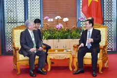 Phó Thủ tướng Vương Đình Huệ tiếp ông Ken Kawai, Phó Chủ tịch điều hành Tập đoàn Mitsubishi Heavy Industry (Nhật Bản). (Ảnh: Lâm Khánh/TTXVN)