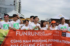 Chương trình chạy bộ Fun run với những mục đích tốt đẹp. (Ảnh: Xuân Dự/TTXVN)