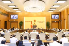 Phiên họp thứ 27 của Ủy ban Thường vụ Quốc hội, sáng 17/9. (Ảnh: Doãn Tấn/TTXVN)