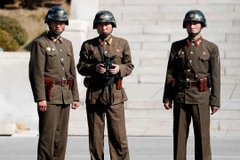 Binh sỹ Triều Tiên ở khu DMZ. Ảnh minh họa. (Nguồn: Getty Images)