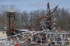 Hiện trường vụ sập tháp truyền hình. (Nguồn: News-Leader)