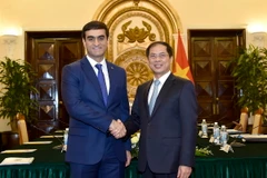 Thứ trưởng thường trực Bộ Ngoại giao Bùi Thanh Sơn và Thứ trưởng Turkmenistan Vepa Hajiev chủ trì Tham vấn chính trị giữa Bộ Ngoại giao hai nước. (Nguồn: TTXVN)
