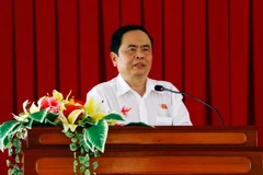 Đồng chí Trần Thanh Mẫn, Ủy viên Ban Bí thư Trung ương Đảng khóa XII, Chủ tịch Ủy ban Trung ương Mặt trận Tổ quốc Việt Nam. (Ảnh: Thanh Liêm/TTXVN)