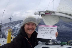 Nữ vận động viên thuyền buồm Lisa Blair. (Nguồn: Facebook)