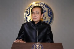 Thủ tướng Thái Lan Prayut Chan-ocha tại một cuộc họp báo ở Bangkok. (Nguồn: AFP/TTXVN)