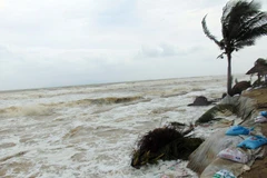 Biển Cửa Đại. (Ảnh: Đỗ Trưởng/TTXVN)