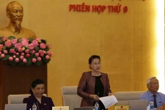 Chủ tịch Quốc hội Nguyễn Thị Kim Ngân phát biểu khai mạc phiên chất vấn. (Ảnh: Phương Hoa/TTXVN)