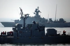 Tàu chiến Hàn Quốc tuần tra khu vực gần biên giới trên biển phía Tây. (Nguồn: AFP/TTXVN)