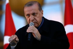 Tổng thống Thổ Nhĩ Kỳ Recep Tayyip Erdogan. (Nguồn: EPA/TTXVN)