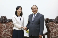 Thủ tướng Nguyễn Xuân Phúc tiếp bà Thái Bội Quân, Tổng Giám đốc Tập đoàn Bảo Thành (Đài Loan, Trung Quốc). (Ảnh: Văn Điệp/TTXVN)