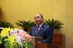 Thủ tướng Chính phủ Nguyễn Xuân Phúc tại kỳ họp thứ 6, Quốc hội khóa 14. (Ảnh: TTXVN)