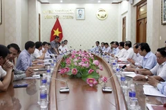 Đoàn công tác PVN làm việc với Tiền Giang về việc chuyển giao dự án Khu công nghiệp Dịch vụ Dầu khí Soài Rạp. (Nguồn: pvn.vn)