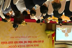 Thủ tướng Nguyễn Xuân Phúc phát biểu chỉ đạo hội nghị thúc đẩy xuất khẩu. (Ảnh: Đức Duy/Vietnam+)