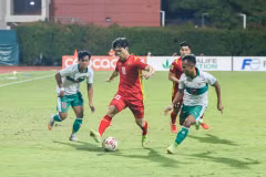 Đội tuyển Việt Nam chưa thể vào bán kết AFF Cup 2020 vì để Indonesia cầm hòa. (Ảnh: VFF) 