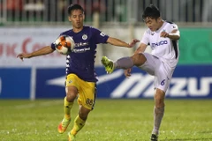 Hoàng Anh Gia Lai thua Hà NộI FC ở cả hai lần đối đầu vào mùa giải trước. (Ảnh: VPF) 
