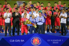 Sài Gòn FC về đích thứ ba tại V-League 2020. (Ảnh: VPF) 