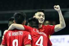 Tuyển futsal Việt Nam lần thứ hai vượt qua vòng bảng ở sân chơi lớn nhất hành tinh sau lần đầu tham dự vào năm 2016. (Ảnh: VFF) 