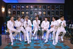 Nhóm nhạc BTS của Hàn Quốc. (Ảnh: Yonhap/TTXVN)