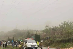 Hiện trường vụ tại nạn giao thông tại Km202+500 Quốc lộ 3. (Nguồn: danviet.vn)