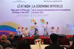 Chương trình văn nghệ tại buổi lễ. (Ảnh: Lâm Khánh/TTXVN)