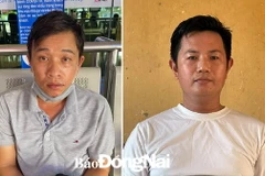 Hai thuyền trưởng Dương Văn Mẫn tàu Nhật Minh 07 (trái) và Trịnh Xuân Mơ tàu Nhật Minh 09 bị cơ quan công an bắt giữ. (Nguồn: Công an cung cấp)