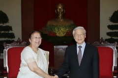 Tổng Bí thư tiếp Chủ tịch Hạ viện Ấn Độ Sumitra Mahajan