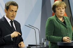 Tổng thống Pháp Nicolas Sarkozy và Thủ tướng Đức Angela Merkel. (Nguồn: AP)