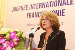 Bà Anissa Barrak phát biểu tại Lễ kỷ niệm. (Ảnh: Lâm Khánh/TTXVN)