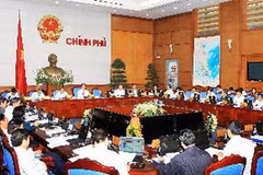 Phiên họp góp ý Dự thảo báo cáo của Chính phủ về kết quả lấy ý kiến Dự thảo sửa đổi Hiến pháp 1992. (Ảnh: Đức Tám/TTXVN)