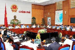 Phiên họp góp ý Dự thảo báo cáo của Chính phủ về kết quả lấy ý kiến Dự thảo sửa đổi Hiến pháp 1992. (Ảnh: Đức Tám/TTXVN)