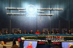 Toàn cảnh Đại hội đồng Tổ chức các hãng thông tấn châu Á-Thái Bình Dương lần thứ 15. (Ảnh: Duy Trinh/Vietnam+)